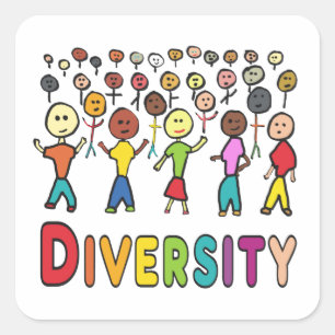 Diversity Square Sticker