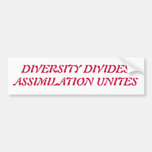 diversity sucks bumper sticker