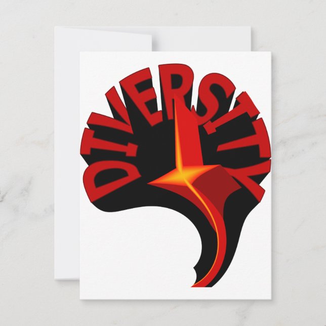 Diversity Swirling Star Invitation Template (Front)