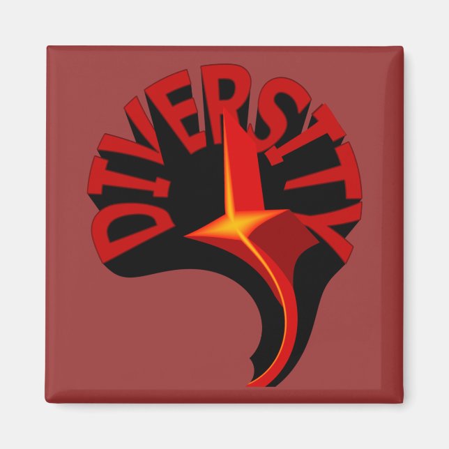 Diversity Swirling Star Magnet (Front)