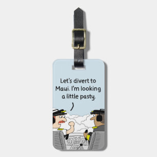 Divert to Maui Pilot Luggage Tag