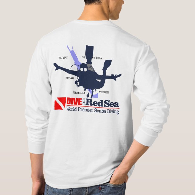 DIVETheRedSea (map) T-Shirt (Back)