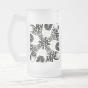 Divide and Conquer Frosted Glass Beer Mug