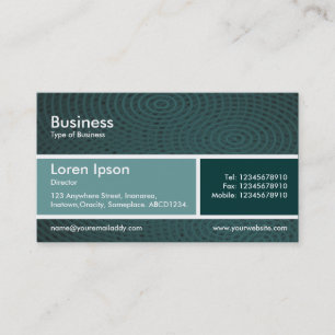 Divided Band v2 Ocean Green and Dark Green Business Card