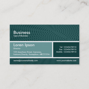 Divided Band v2 Ocean Green and Dark Green Business Card