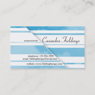 Divided Clouds - Blue Business Card