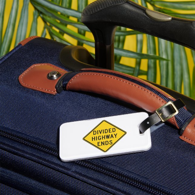 Divided Highway Ends Sign Luggage Tag (Creator Uploaded)