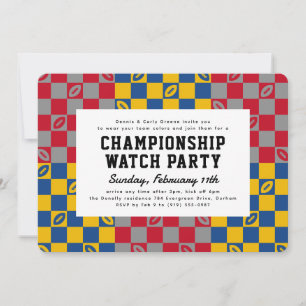 Divided House Football Game Watch Party Invitation