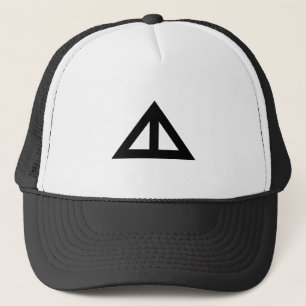 Divided Triangular Arrow Trucker Hat