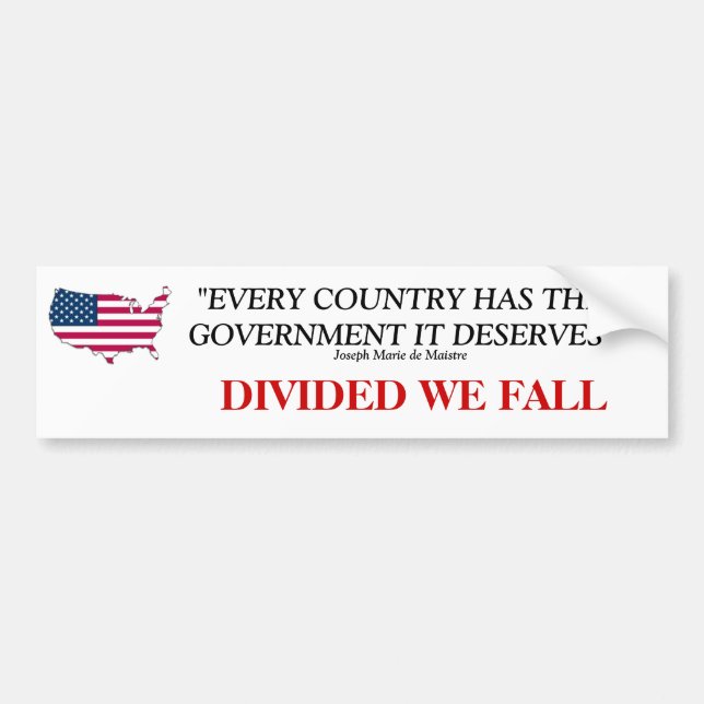 divided we fall sticker (Front)
