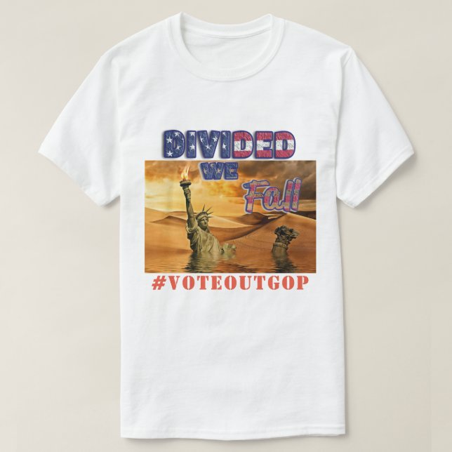 Divided We Fall Vote Out GOP T-Shirt (Design Front)