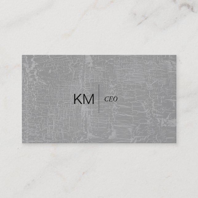 Divider Line with Black Tab / Marbled Grey Business Card (Front)