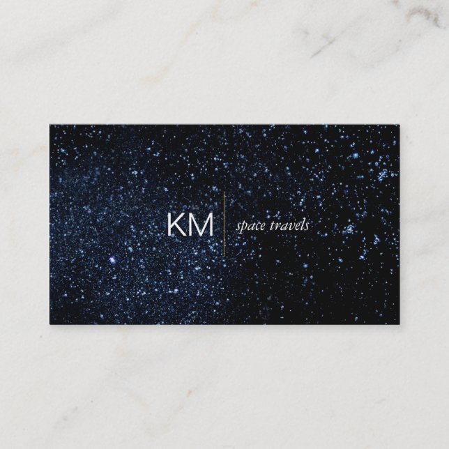 Divider Line with Black Tab / Night Sky Business Card (Front)