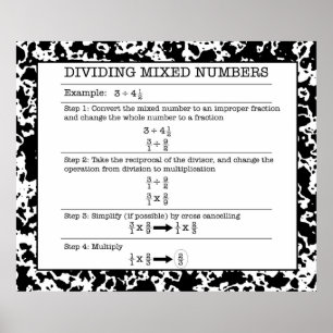 Dividing Mixed Numbers Poster
