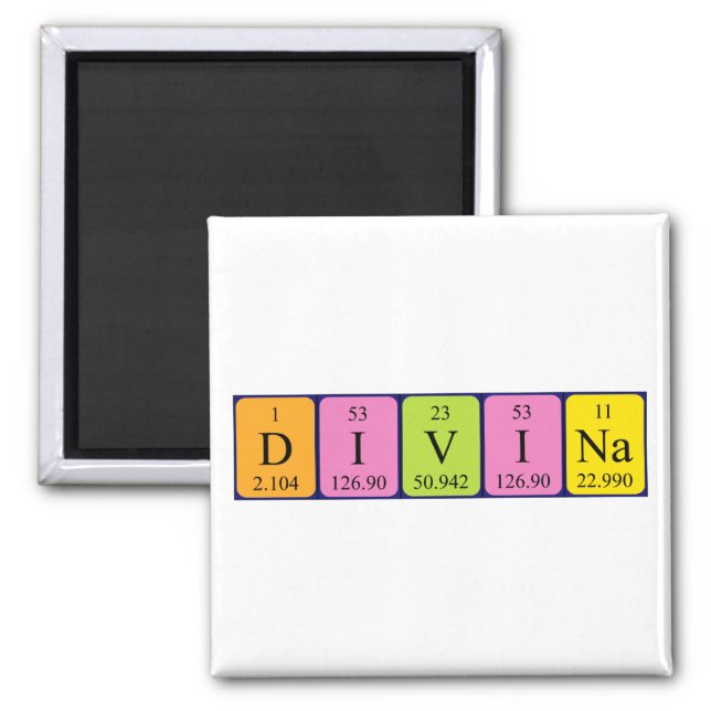 Divina periodic table name magnet (Front)