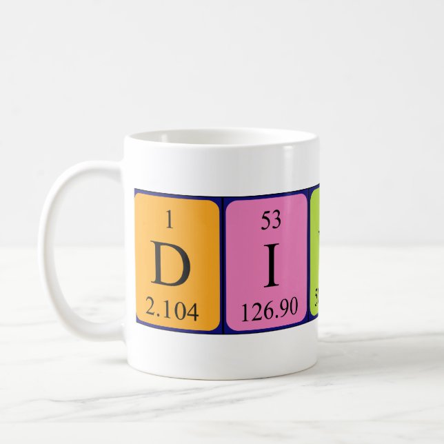 Divina periodic table name mug (Left)