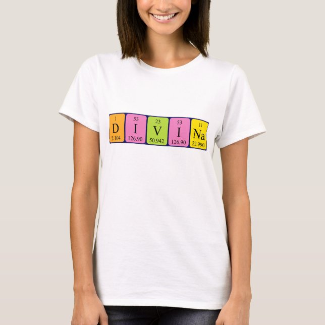 Divina periodic table name shirt (Front)