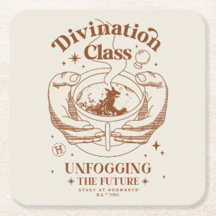 Divination Class - Unfogging The Future Square Paper Coaster