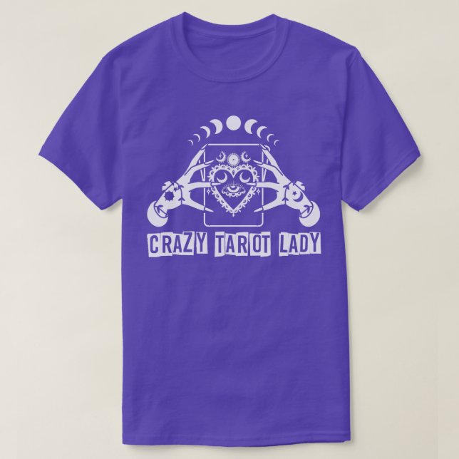 Divination Crazy Tarot Lady Crystal Ball Tarot Car T-Shirt (Design Front)