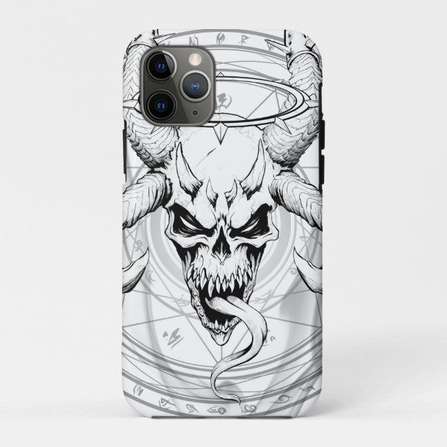 Divine Arcane Skull of Death White Case-Mate iPhone Case (Back)