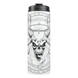 Divine Arcane Skull of Death White Thermal Tumbler