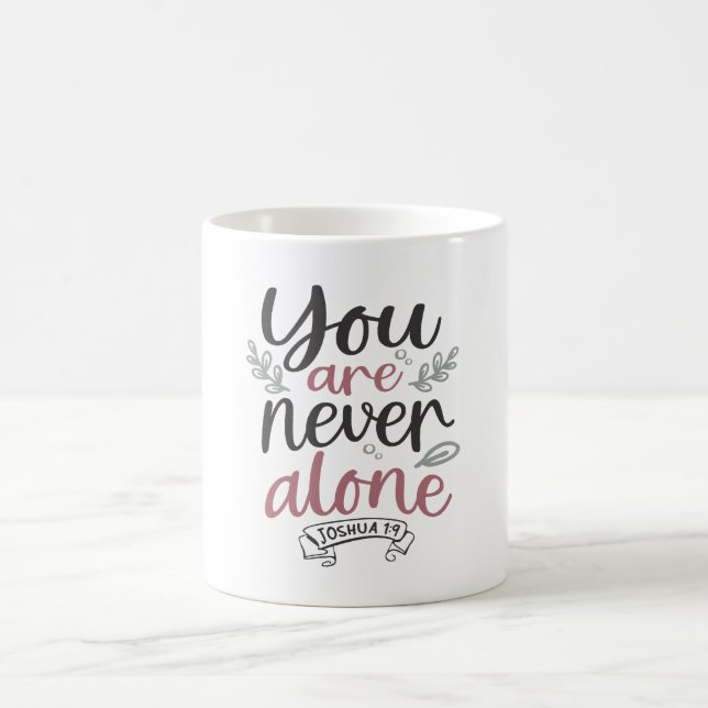 Divine Assurance - Joshua 1:9 Christian Design Coffee Mug (Center)