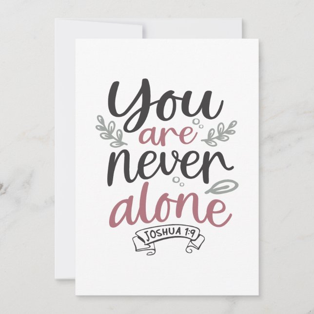 Divine Assurance - Joshua 1:9 Christian Design Thank You Card (Front)