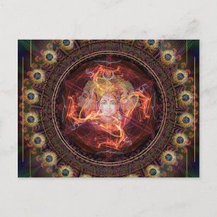 Divine awakening with the Power of Gayatri. Postcard