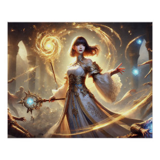Divine Battle Healer Posters – Strength Compassion