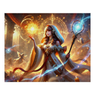 Divine Battle Healer Posters – Strength Compassion