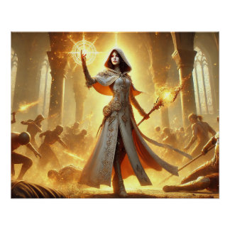 Divine Battle Healer Posters – Strength Compassion