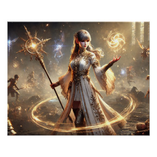 Divine Battle Healer Posters – Strength Compassion