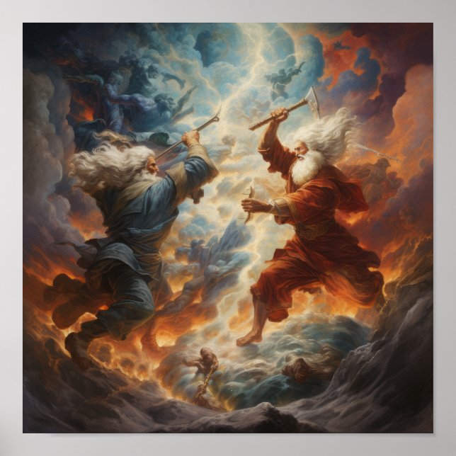 Divine Battle in Renaissance Art Poster (Front)
