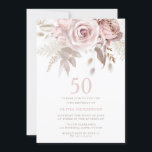 Divine Blush Pink Roses 50th Birthday Party Invitation<br><div class="desc">Divine Blush Pink Roses 50th Birthday Party Invitation
Available as Digital Invitation
Womans 50th Birthday Party Invitation
See matching collection in Niche and Nest Store</div>
