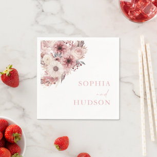 Divine Boho Blush & Rose Wedding  Napkin