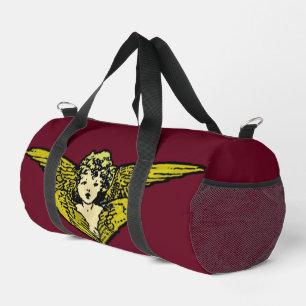 Divine Cherub in Gold Duffle Bag