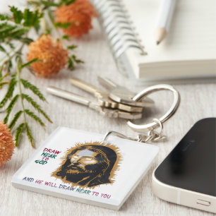 Divine Connection: Draw Near to God Key Ring