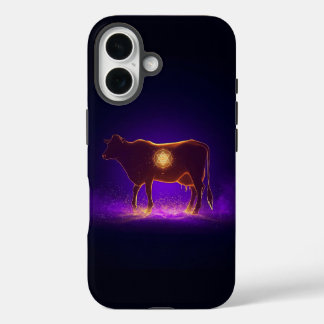 Divine Cow Silhouette | Govardhan Puja Spiritual iPhone 16 Case