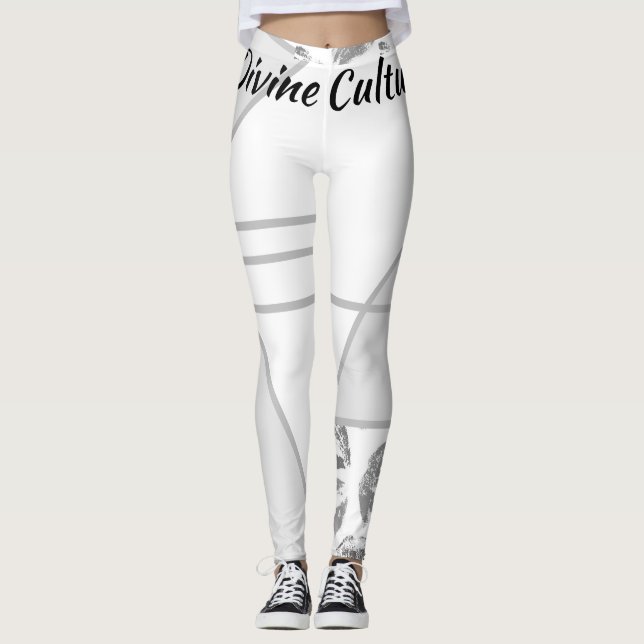 Divine Culture Big Kisses Grey Bliss Leggings (Front)