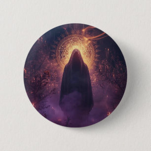 Divine Darkness – The Sacred Halloween Presence 6 Cm Round Badge