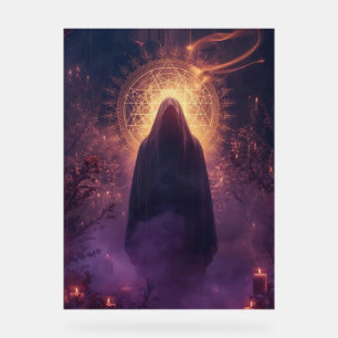 Divine Darkness – The Sacred Halloween Presence Acrylic Sign