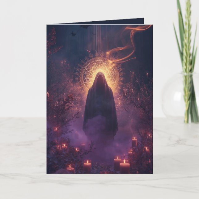 Divine Darkness – The Sacred Halloween Presence Card (Front)