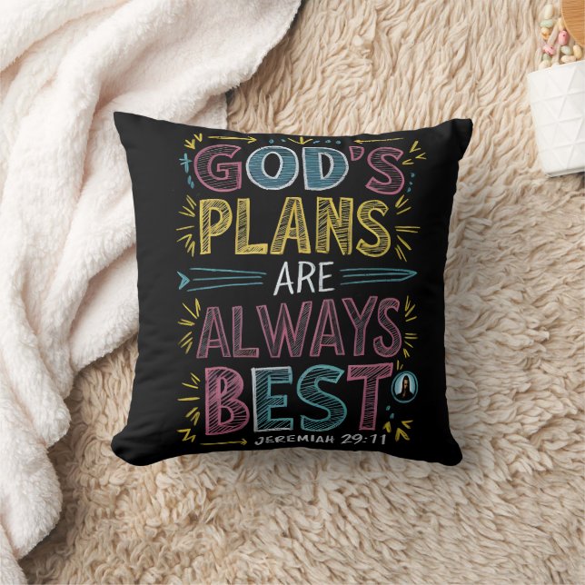 Divine Design: Gods Plans Are Always Best Cushion (Blanket)