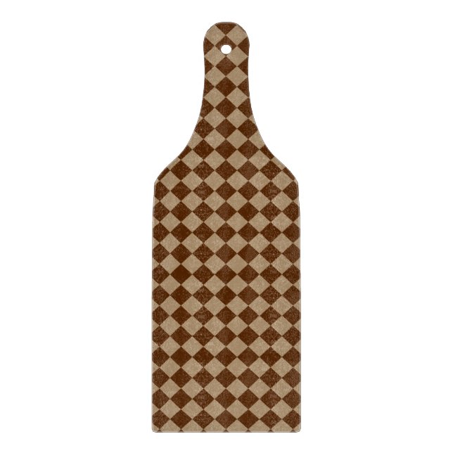 Divine Diamond Patterns_Chocolate Mocha Cutting Board (Front)