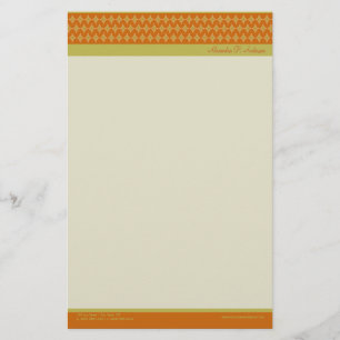 Divine Diamonds (tangerine) Customised Stationery