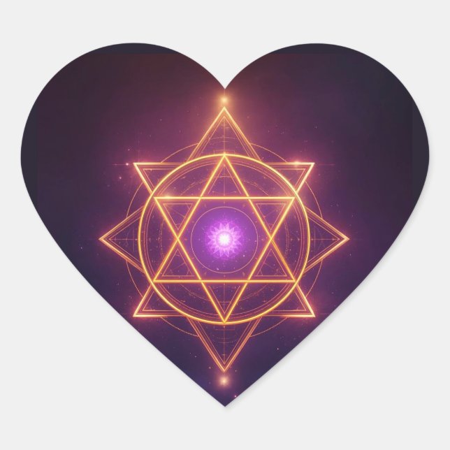 Divine Diwali Energy Flow | ArtivaNest Heart Sticker (Front)