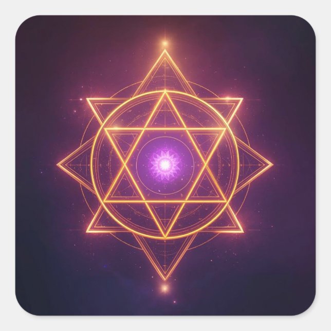 Divine Diwali Energy Flow | ArtivaNest Square Sticker (Front)