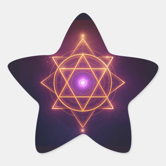 Divine Diwali Energy Flow | ArtivaNest Star Sticker (Front)