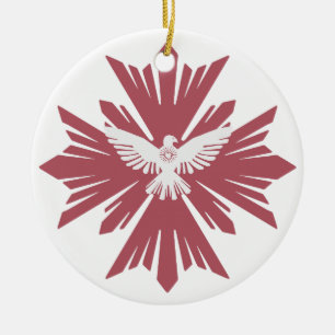Divine dove of peace ceramic tree decoration