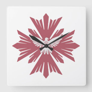 Divine dove of peace square wall clock